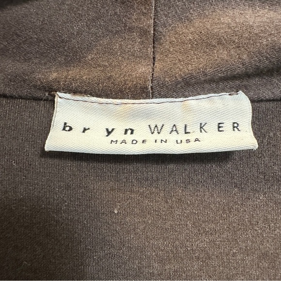 Bryn Walker Bamboo Organic Cotton Medium Faux Wrap Tunic Dress Gray Lagenlook - Picture 6 of 11